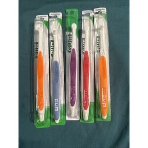 5x GUM End Tuft Toothbrush Extra Small Head for Hard-to-Reach  Assorted New 308